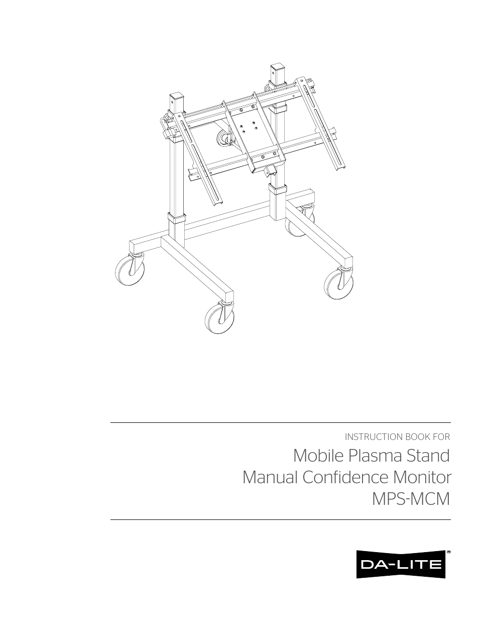 Da-Lite Manual Confidence Monitor Stand User Manual | 8 pages