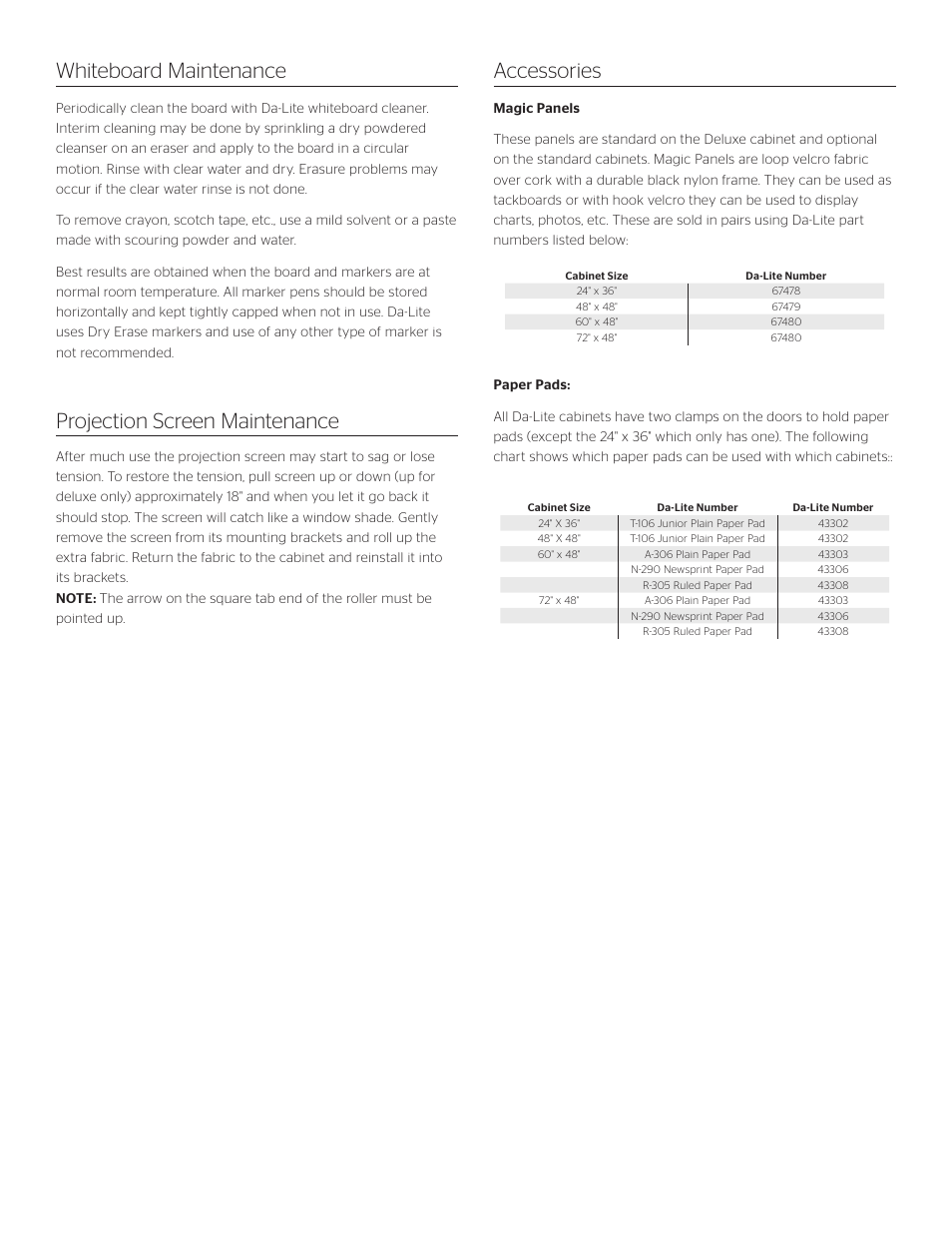 Da-Lite Cambridge Conference Cabinet User Manual | Page 3 / 4