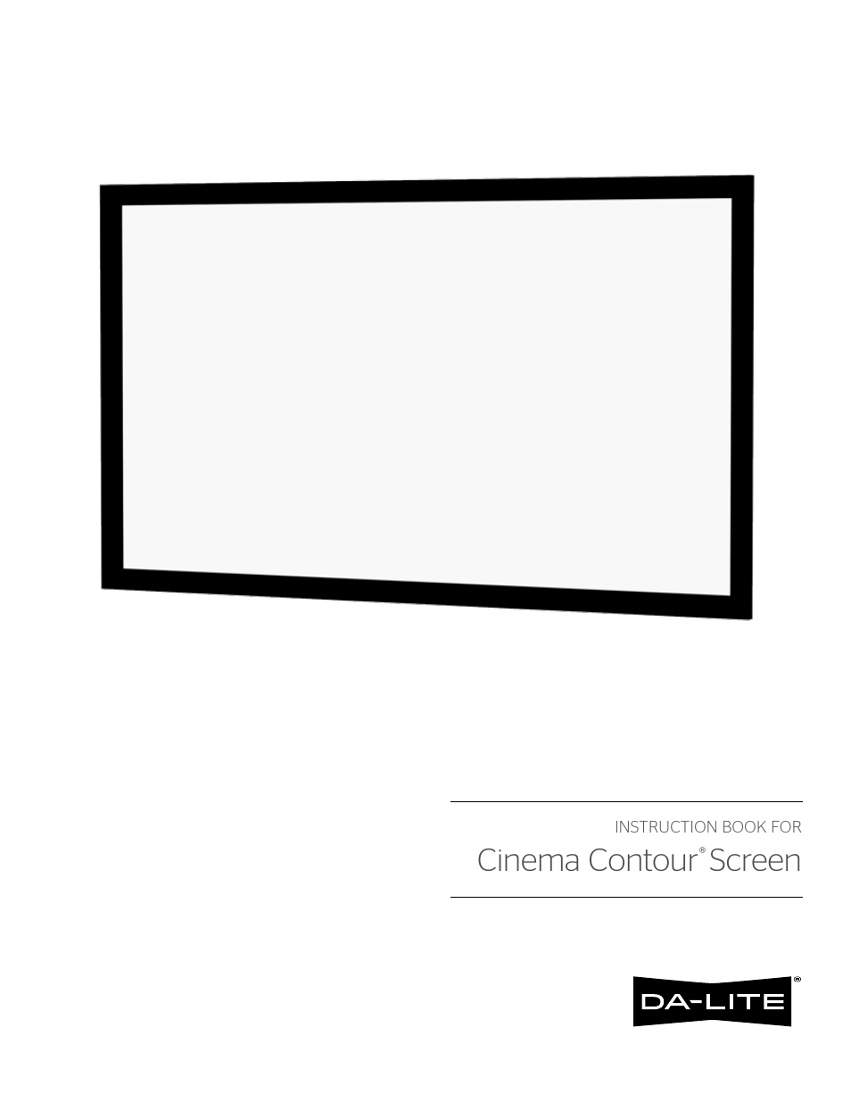 Da-Lite Cinema Contour User Manual | 8 pages