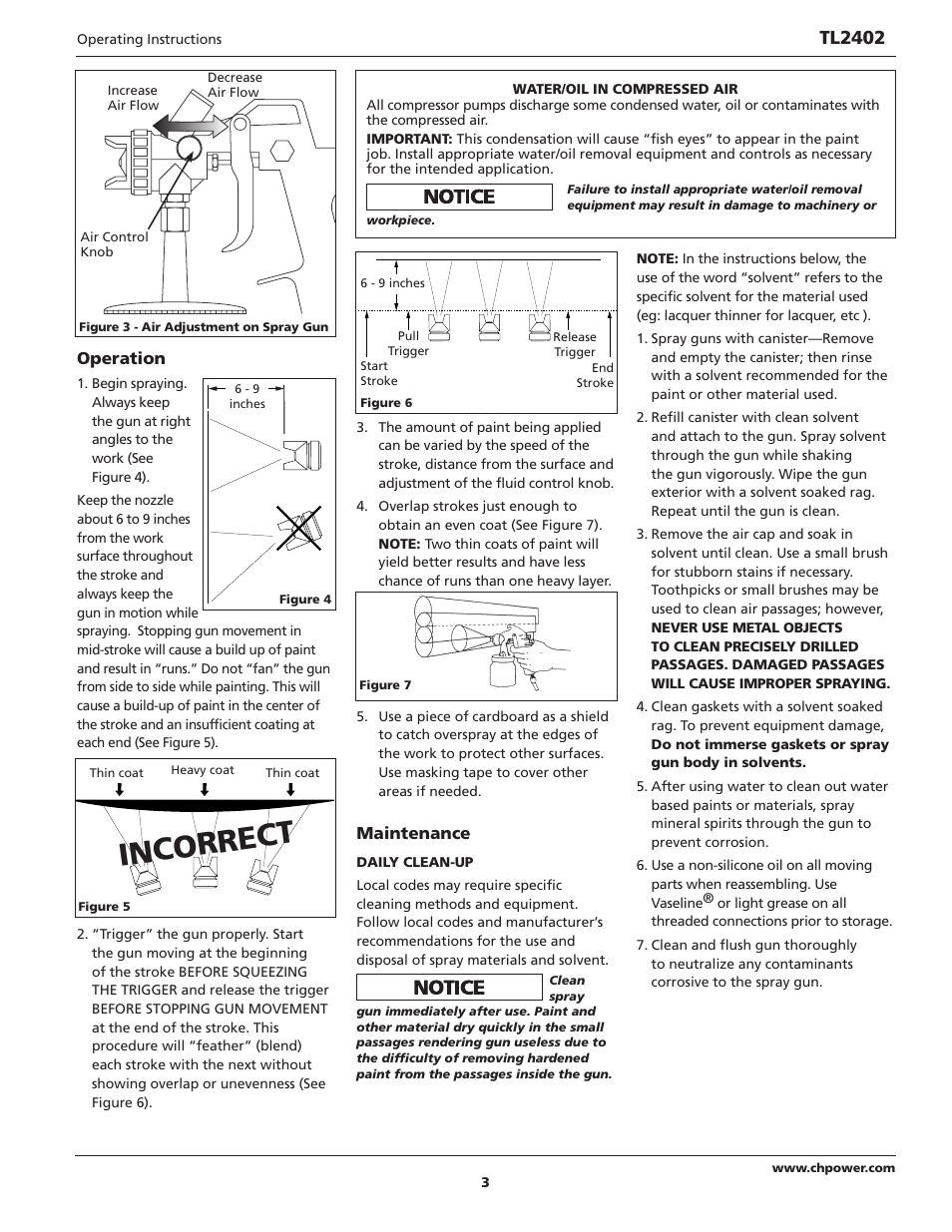 Incorrect, Tl2402 | Campbell Hausfeld TL2402 User Manual | Page 3 / 28