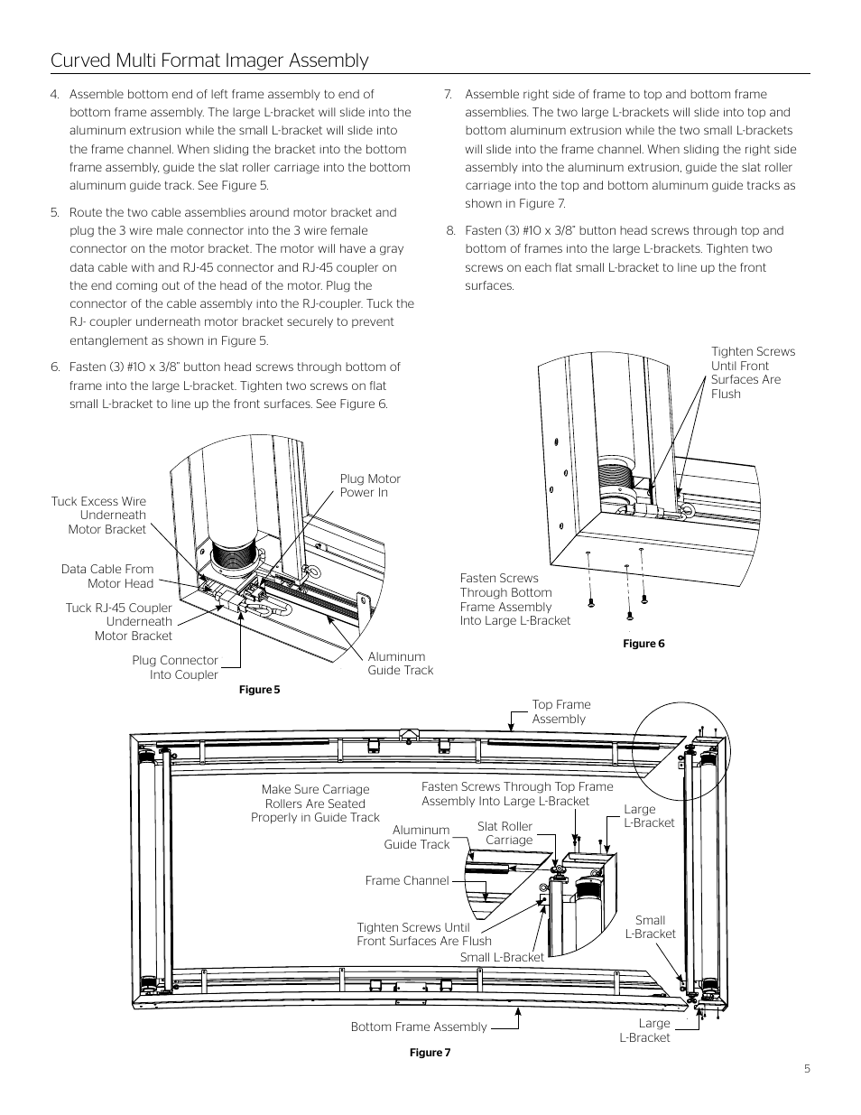 Curved multi format imager assembly | Da-Lite Curved Multi Format Imager User Manual | Page 5 / 16