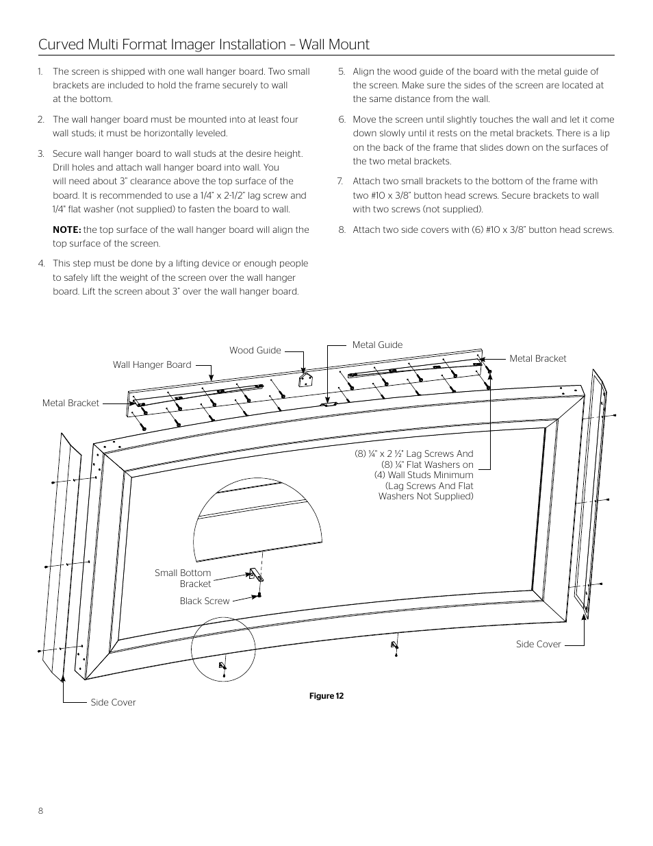 Da-Lite Curved Multi Format Imager User Manual | Page 8 / 16