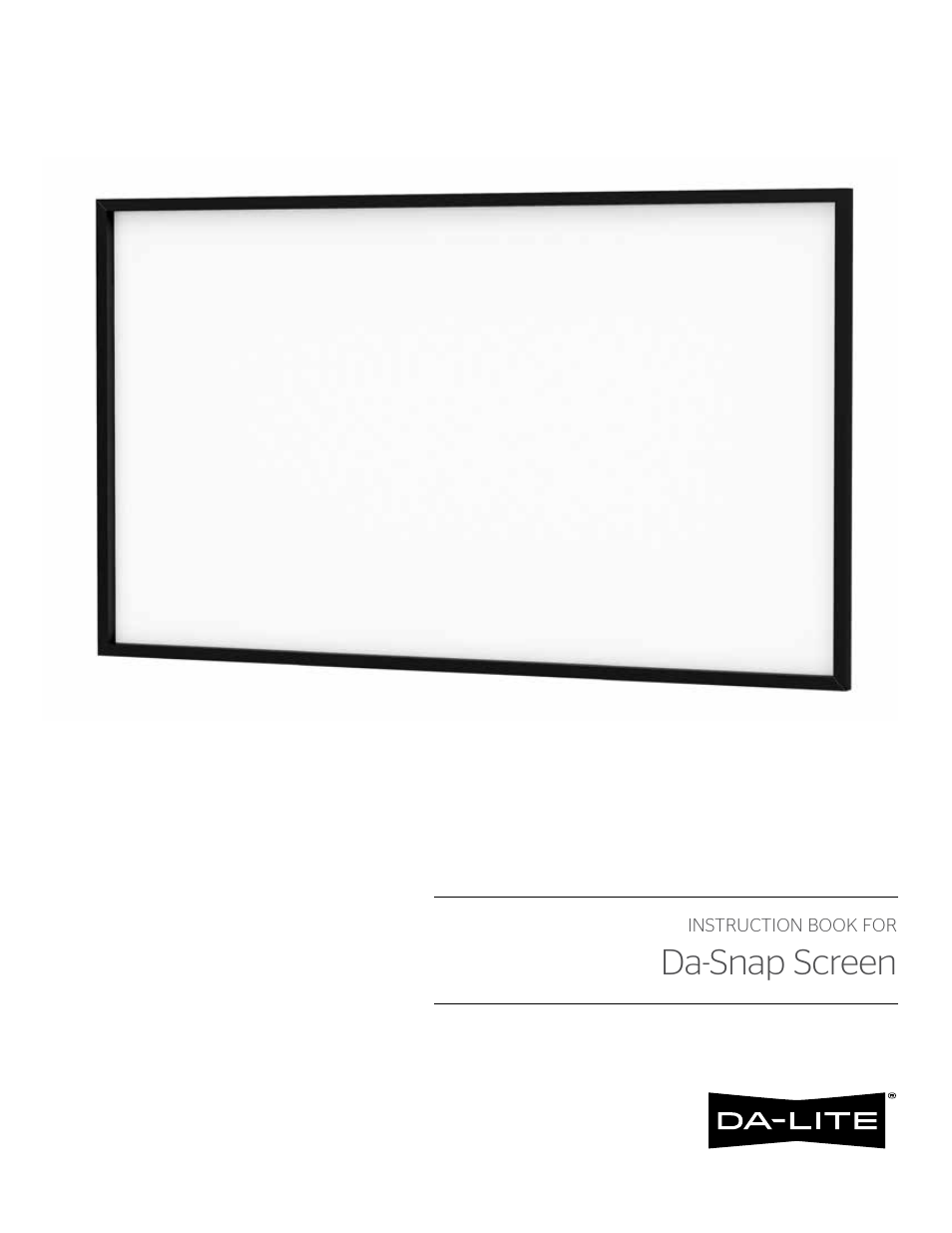 Da-Lite Da-Snap User Manual | 8 pages
