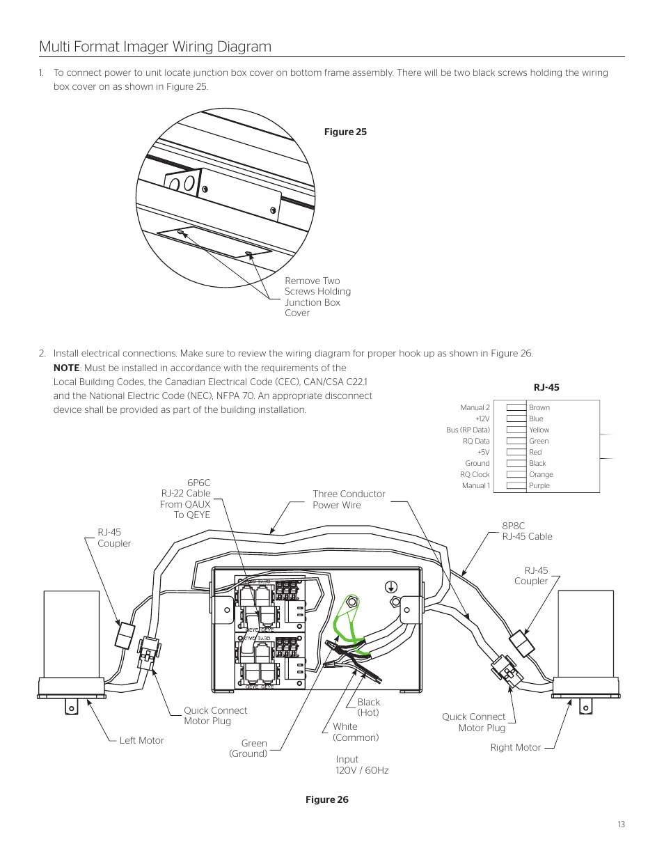 Multi format imager wiring diagram | Da-Lite Multi Format Imager User Manual | Page 13 / 20