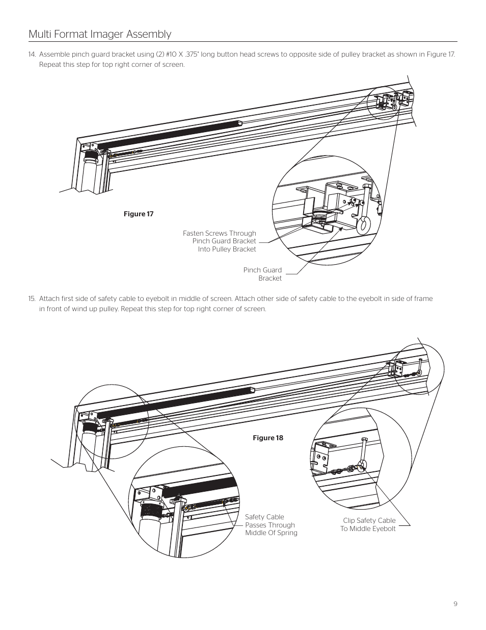 Multi format imager assembly | Da-Lite Multi Format Imager User Manual | Page 9 / 20
