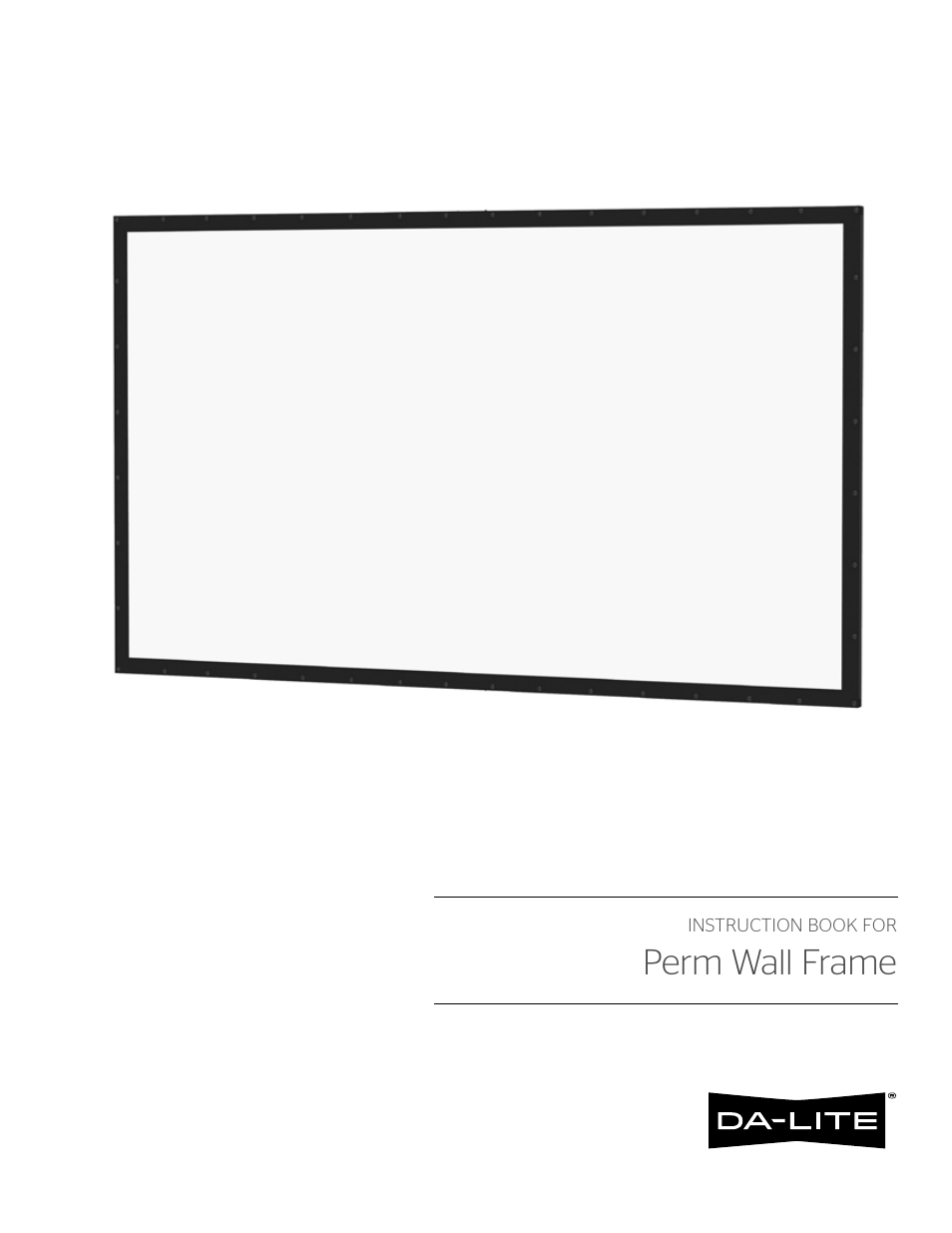 Da-Lite Perm-Wall User Manual | 4 pages