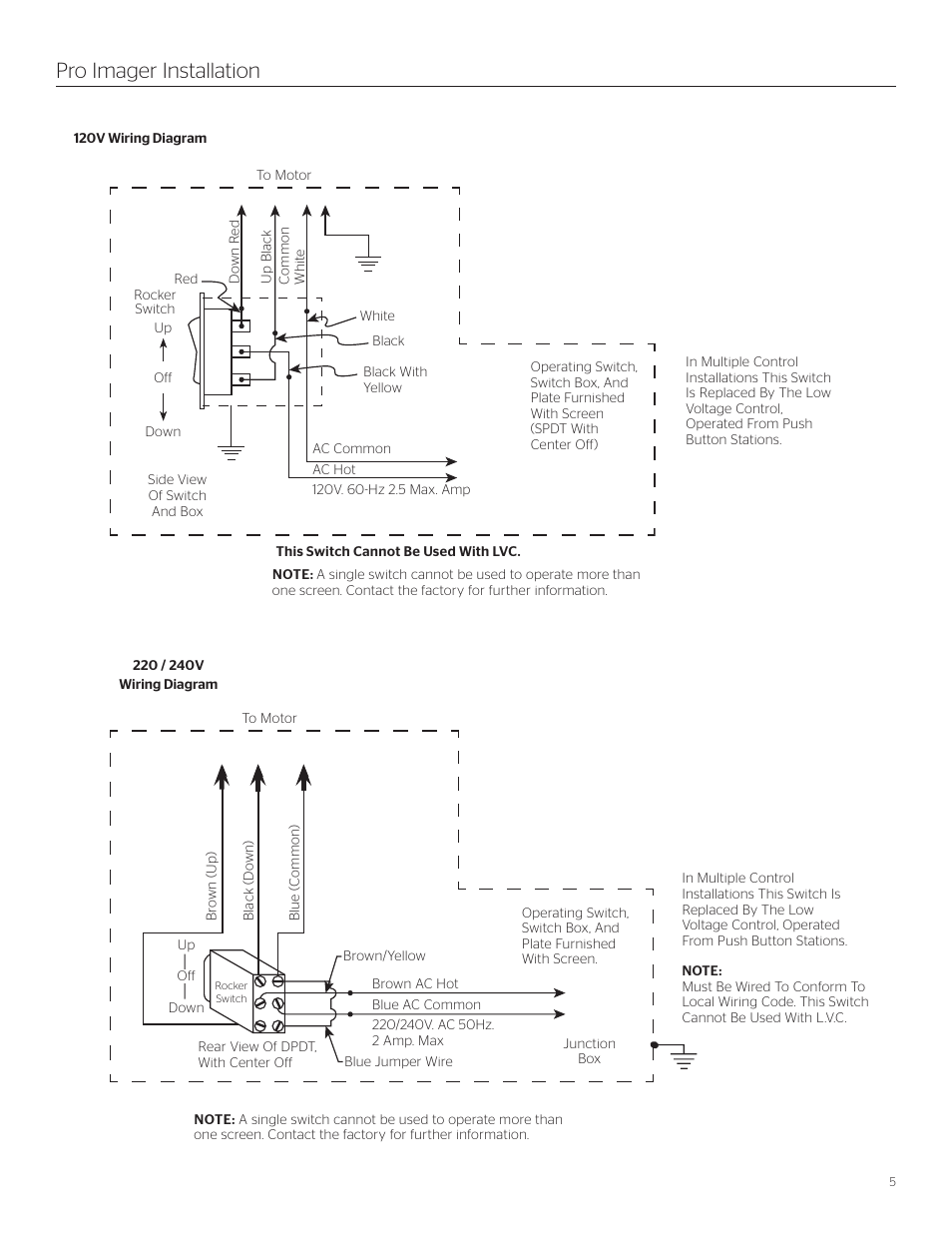 Pro imager installation | Da-Lite Pro Imager Horizontal Masking System User Manual | Page 5 / 8