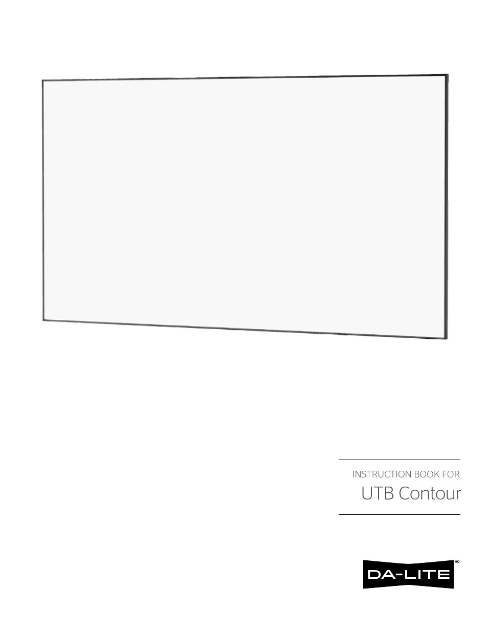 Da-Lite UTB Contour User Manual | 8 pages