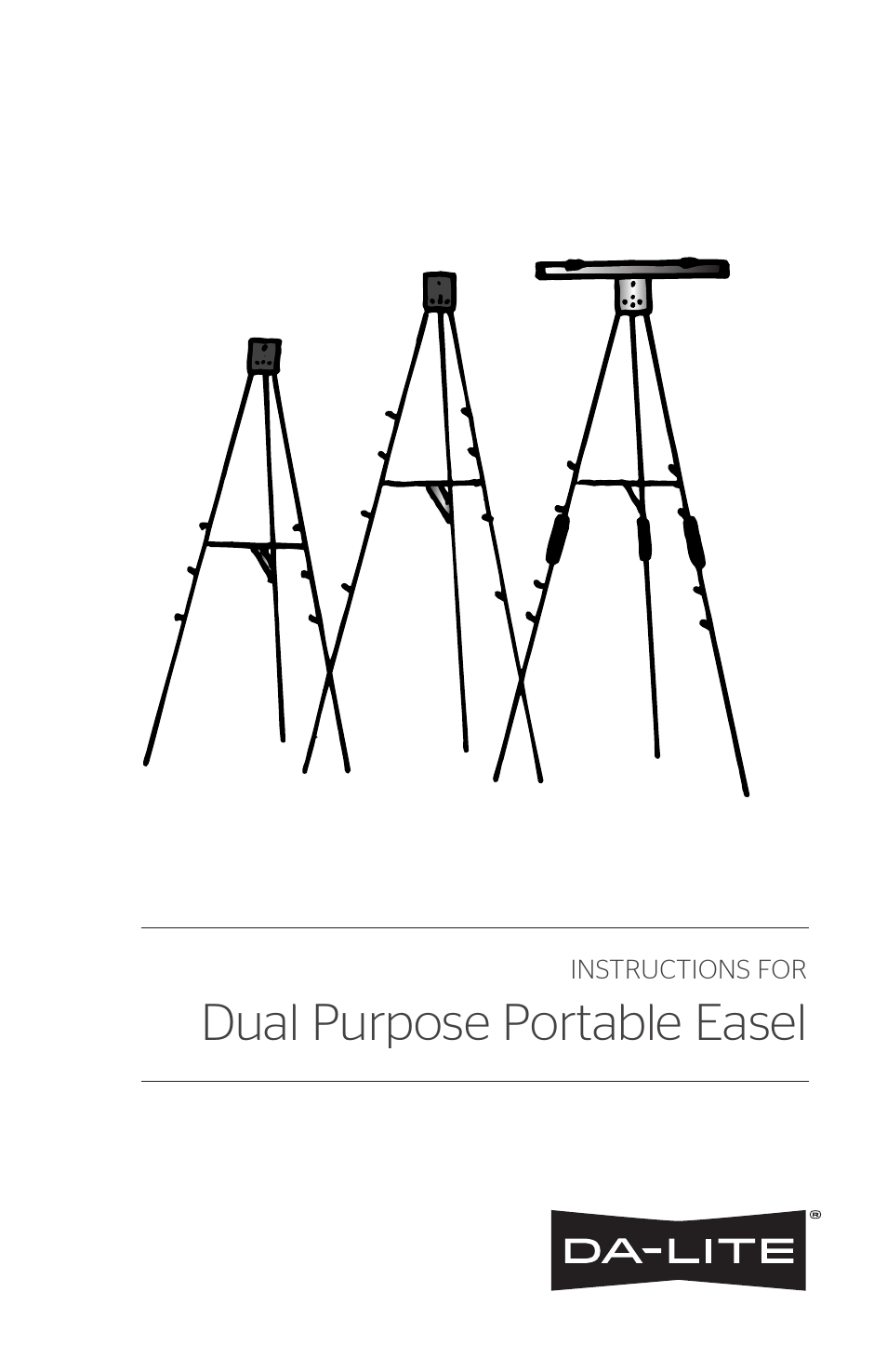 Da-Lite Dual Purpose Easels User Manual | 2 pages