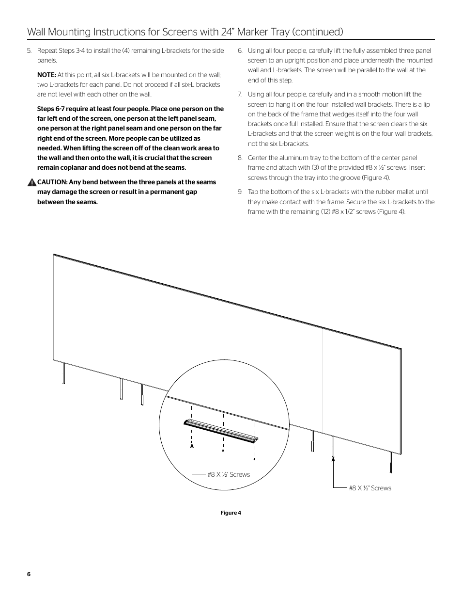 Da-Lite IDEA Panoramic User Manual | Page 6 / 12