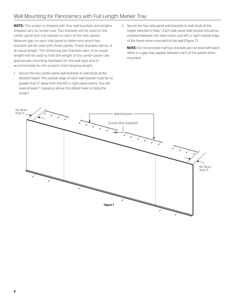 Da-Lite IDEA Panoramic User Manual | Page 8 / 12