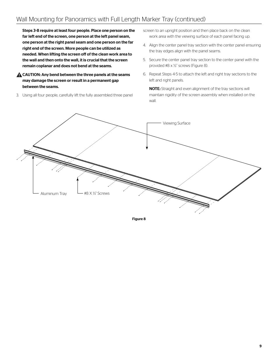 Da-Lite IDEA Panoramic User Manual | Page 9 / 12