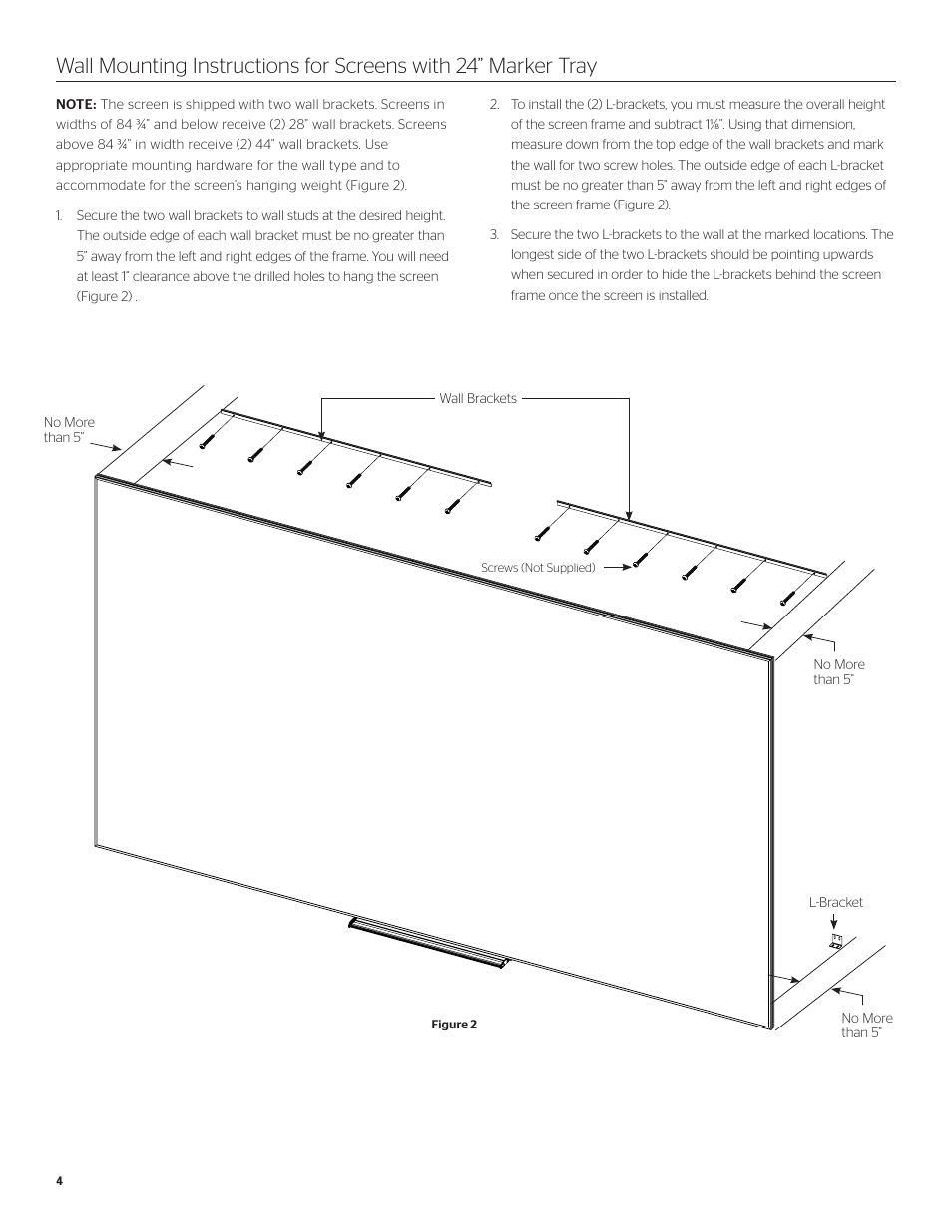 Da-Lite IDEA Screen User Manual | Page 4 / 8