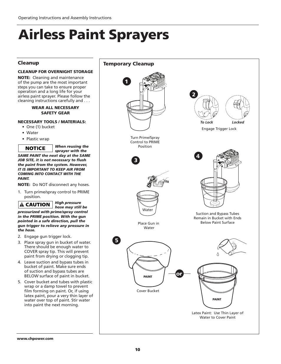 Airless paint sprayers | Campbell Hausfeld PS260E User Manual | Page 10 / 24