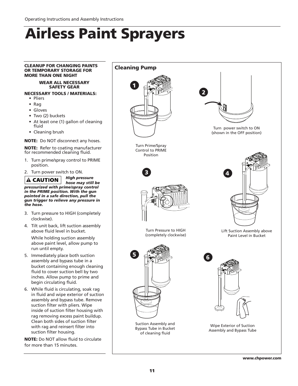 Airless paint sprayers | Campbell Hausfeld PS260E User Manual | Page 11 / 24