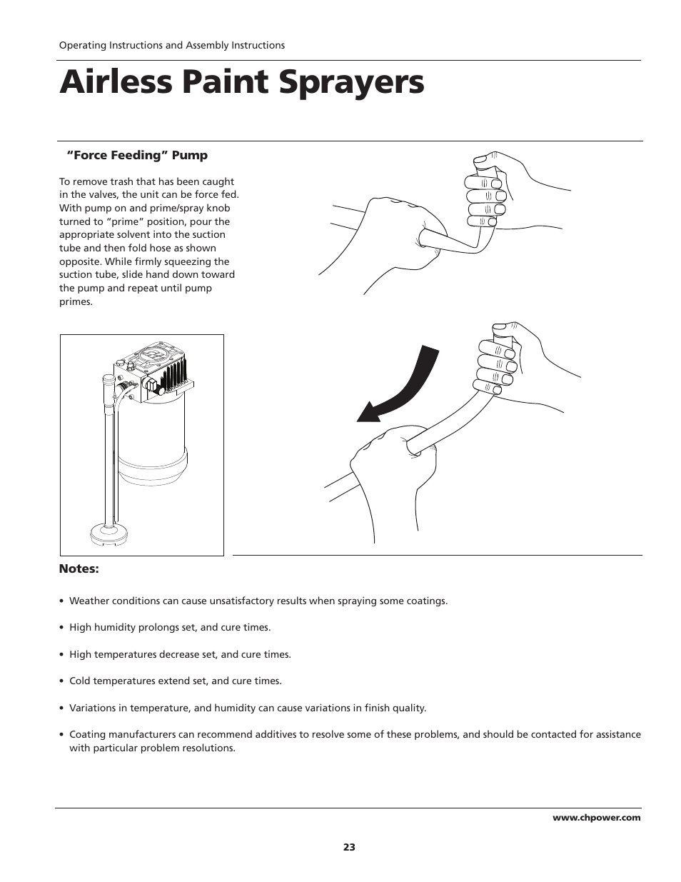 Airless paint sprayers | Campbell Hausfeld PS260E User Manual | Page 23 / 24