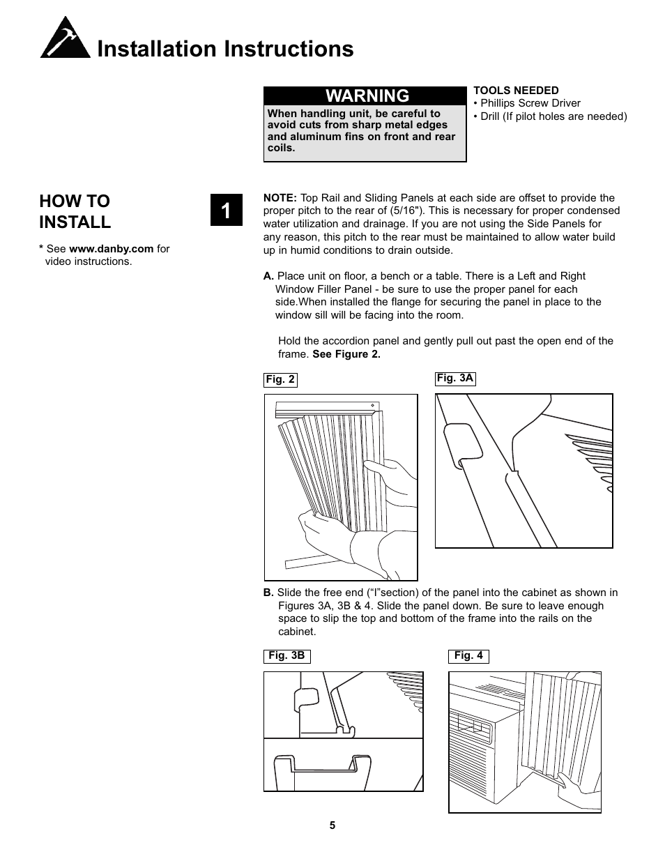 Installation instructions, Warning, How to install | Danby DAC10000 User Manual | Page 6 / 39