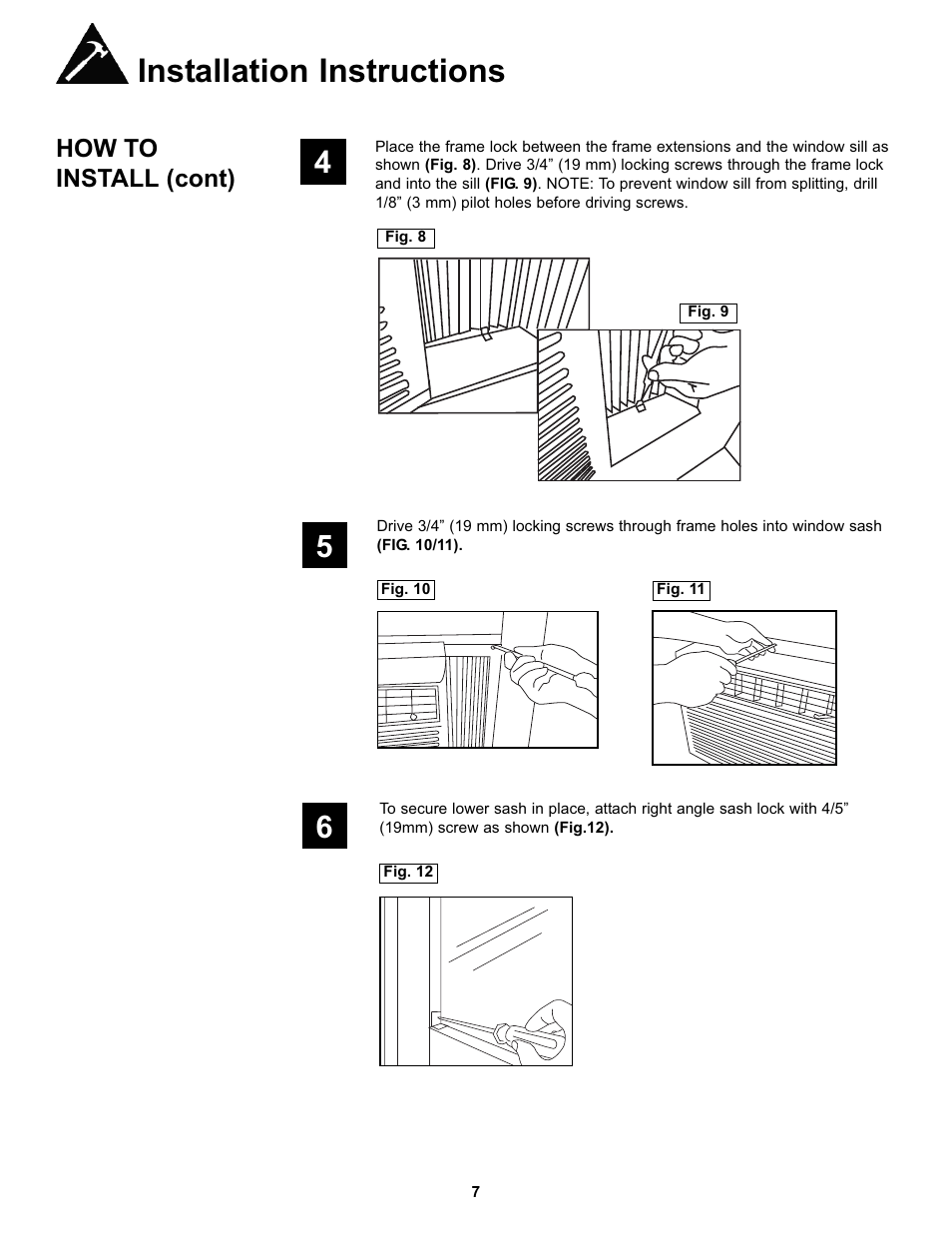 Installation instructions, How to install (cont) | Danby DAC10000 User Manual | Page 8 / 39