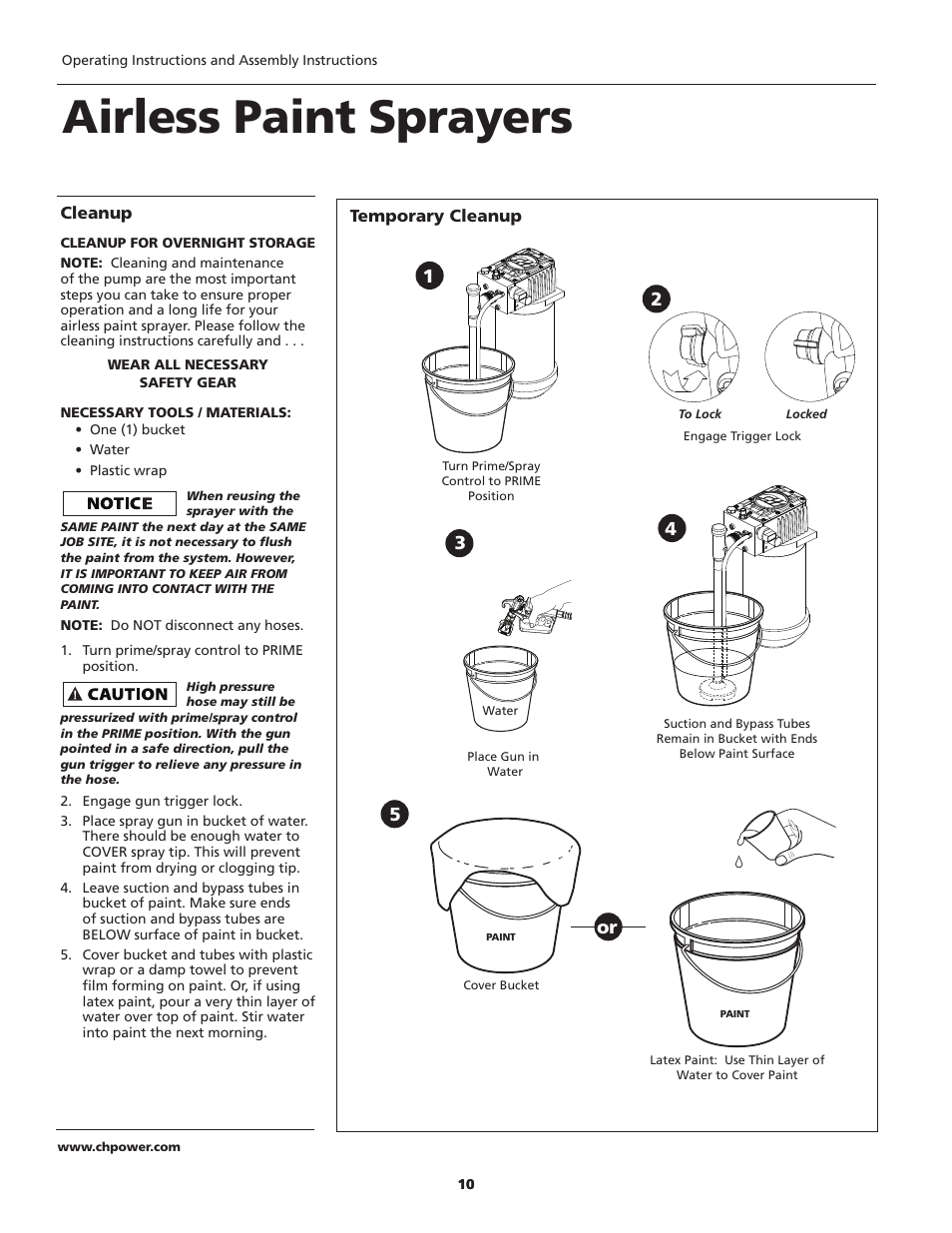 Airless paint sprayers | Campbell Hausfeld PS271D User Manual | Page 10 / 24