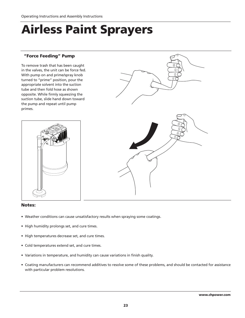 Airless paint sprayers | Campbell Hausfeld PS271D User Manual | Page 23 / 24