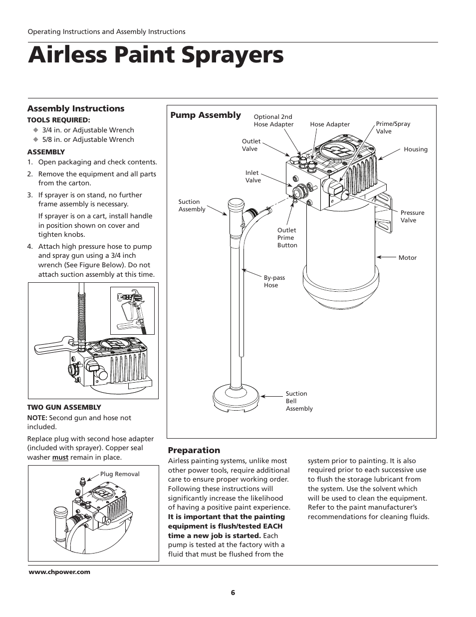 Airless paint sprayers | Campbell Hausfeld PS271D User Manual | Page 6 / 24