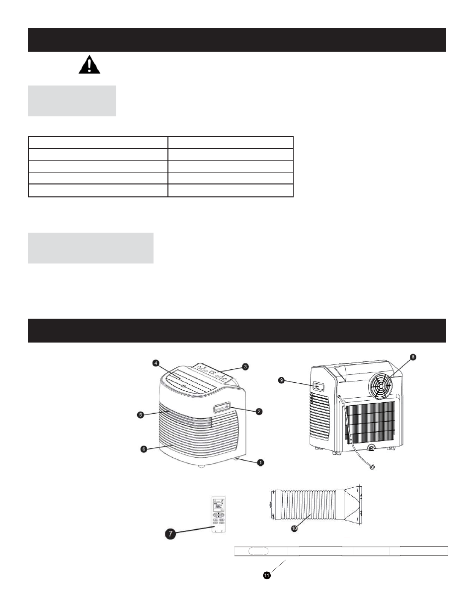 Important safety information, Features and components, Read and follow all safety instructions | Operating conditions, Tools for window kit installation | Danby DPA100D1MDD User Manual | Page 6 / 37