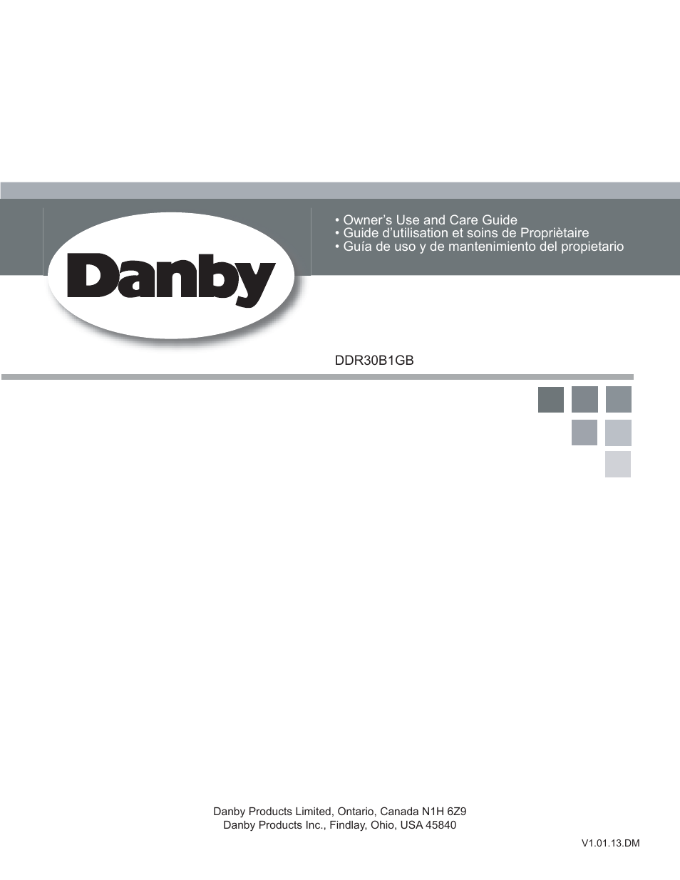 Danby DDR30B1GB User Manual | 39 pages