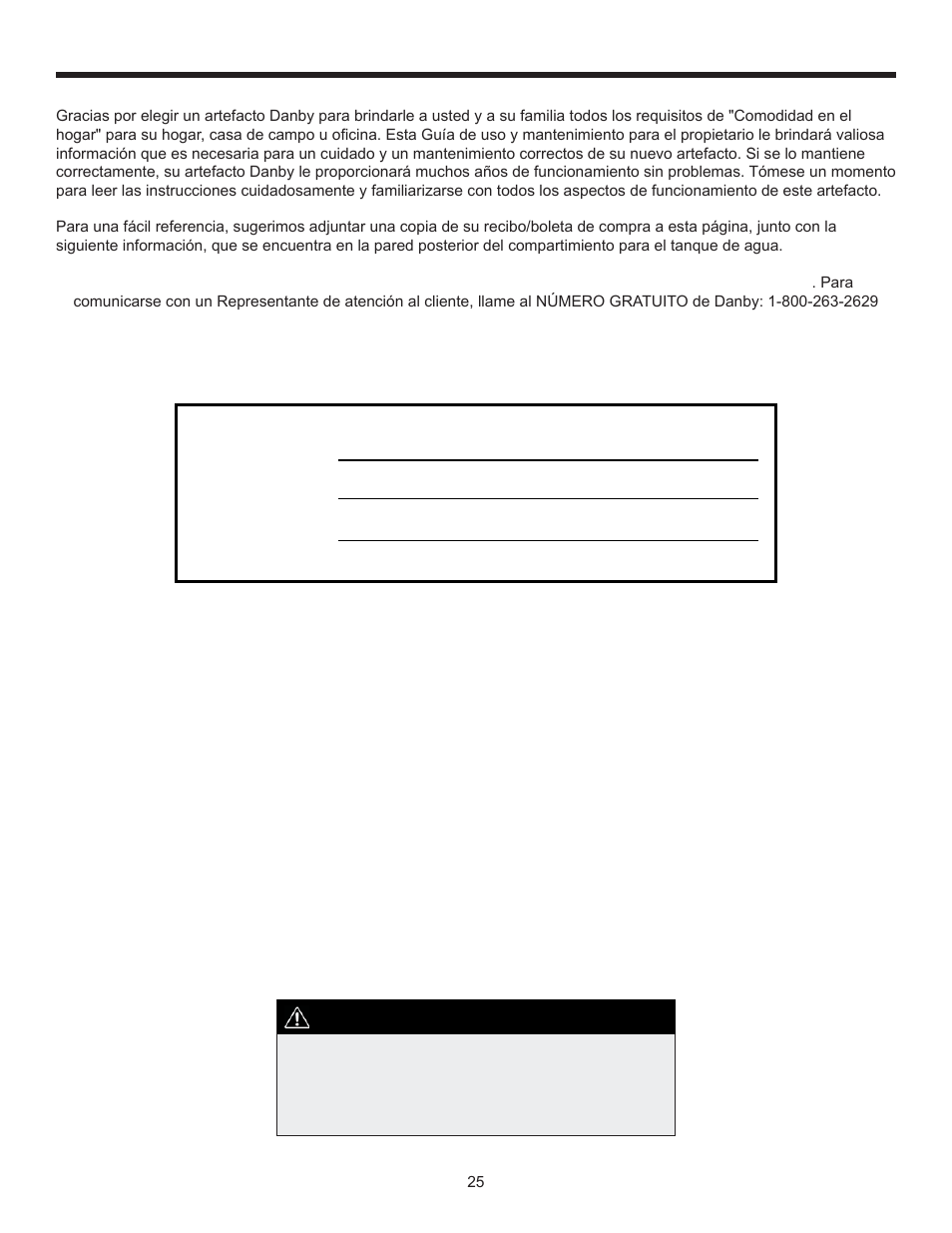 Bienvenido, Precaución | Danby DDR30B1GB User Manual | Page 27 / 39