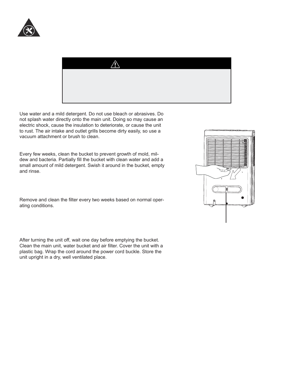 Care and maintenance, Important, Cleaning | Danby DDR45B3WP User Manual | Page 15 / 48