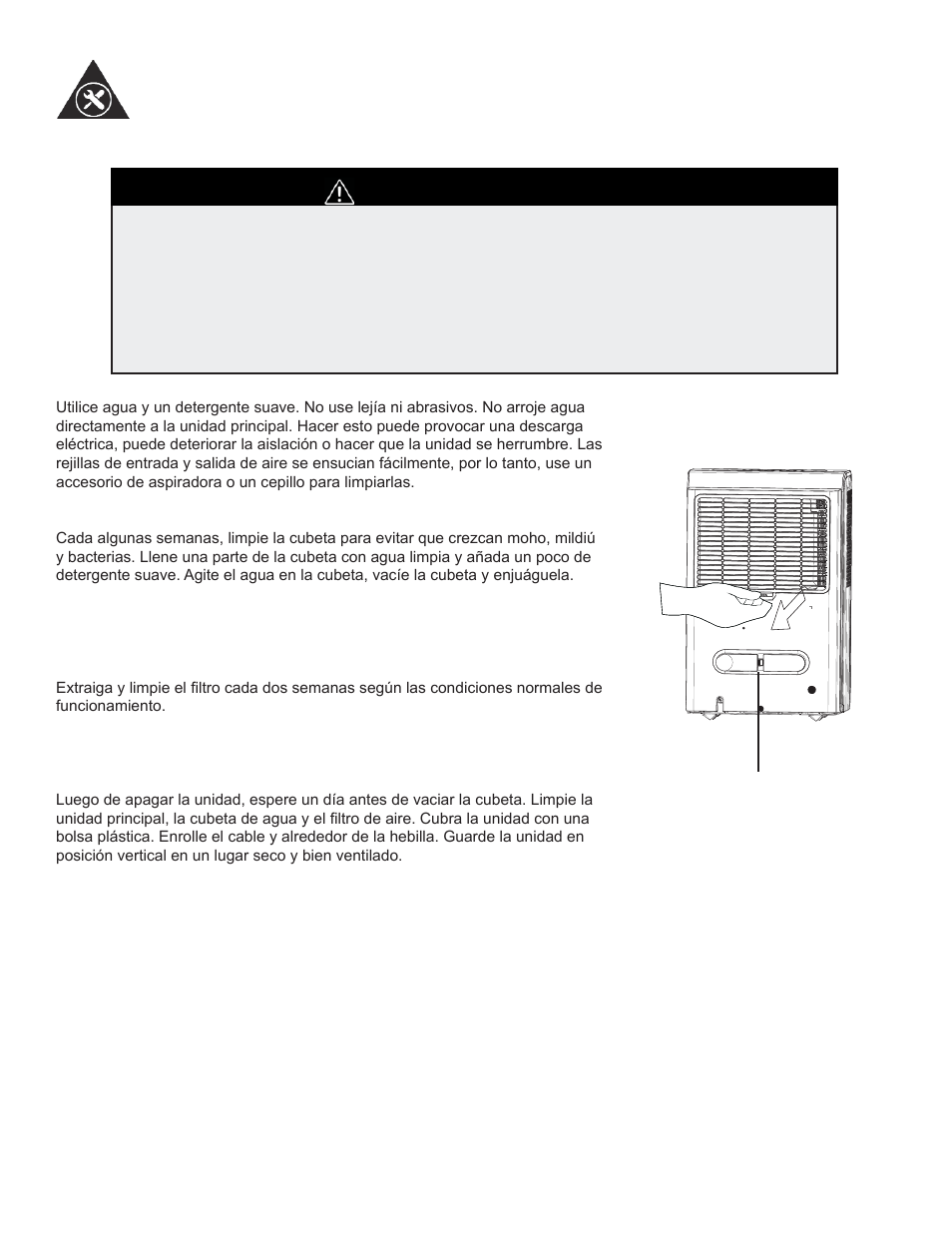 Cuidado y mantenimiento, Importantes, Limpieza de la unidad | Danby DDR45B3WP User Manual | Page 42 / 48