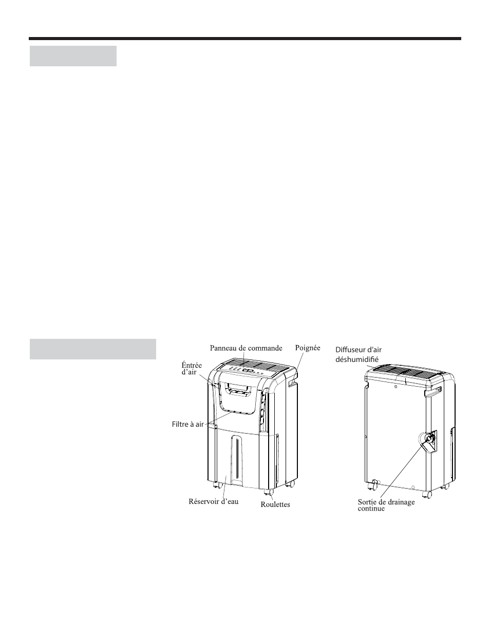 Consignes d’installation, Emplacement caractéristiques | Danby DDR45A3GDB User Manual | Page 19 / 40