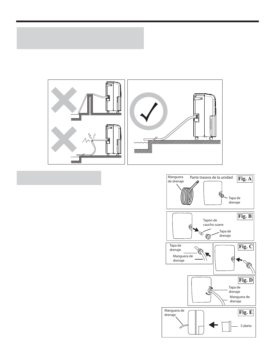 Operación, Drenaje continuo, Instalación de la manguera de drenaje de pvc | Danby DDR45A3GDB User Manual | Page 35 / 40