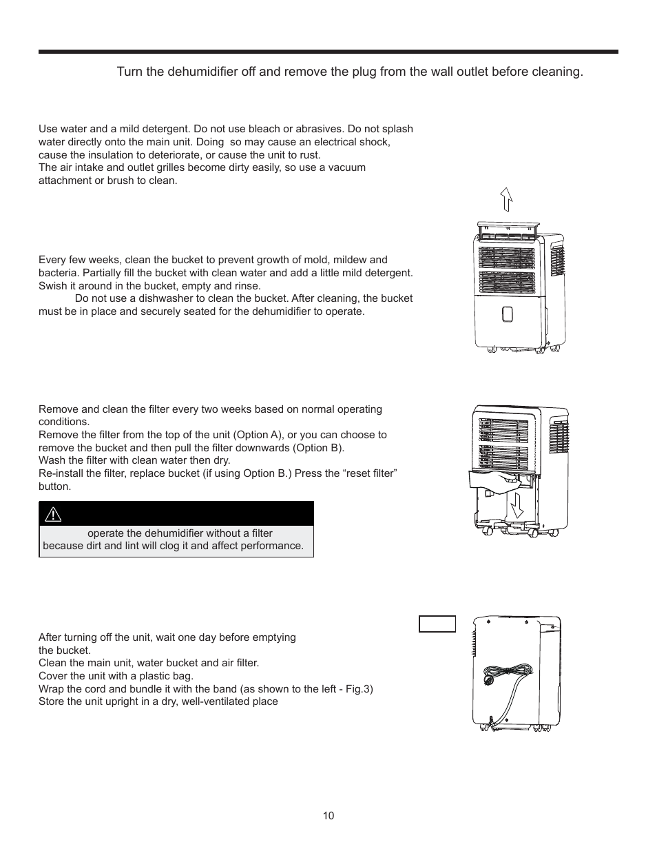 Care and maintenance, Caution | Danby DDR70B1CP User Manual | Page 12 / 39