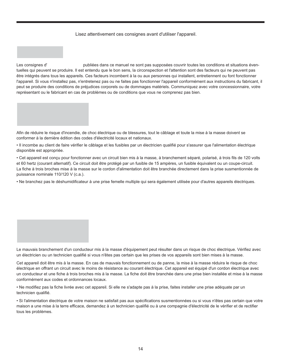 Consignes de sécurité importantes, Gardez ces instructions, Remarque | Alimentation électrique, Mise à la terre consignes | Danby DDR70B1CP User Manual | Page 16 / 39