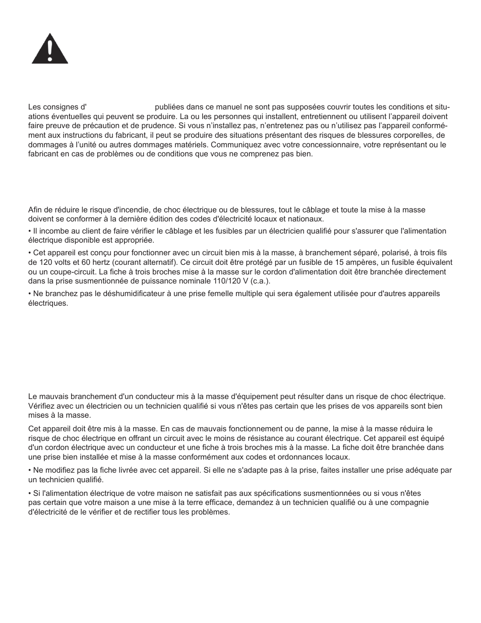 Consignes de sécurité importantes, Gardez ces instructions, Remarque | Alimentation électrique, Mise à la terre consignes | Danby DDR60B3WP User Manual | Page 19 / 48