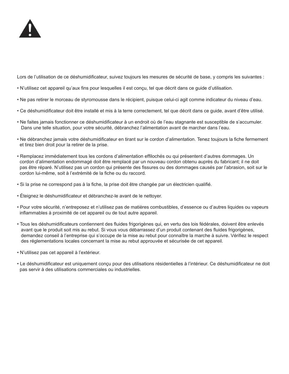 Consignes de sécurité importantes, Mesures de sécurité, Gardez ces instructions | Danby DDR60B3WP User Manual | Page 20 / 48