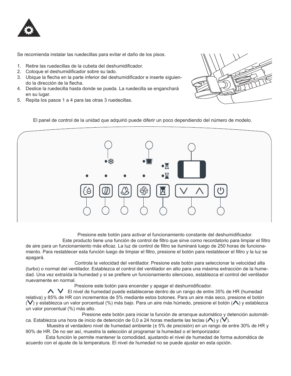 Instrucciones operadoras | Danby DDR60B3WP User Manual | Page 36 / 48