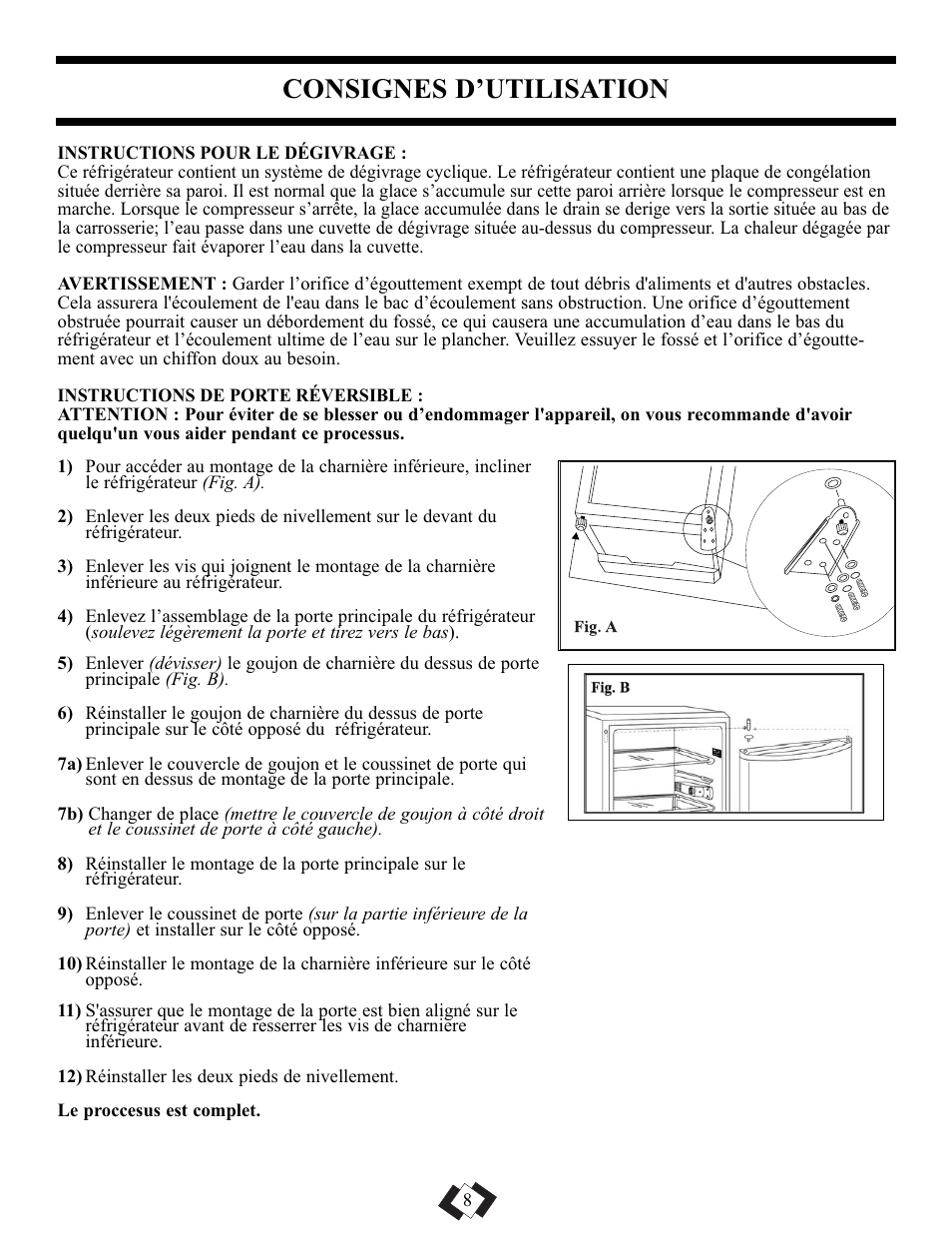 Consignes d’utilisation | Danby DAR110A1WDD User Manual | Page 10 / 18