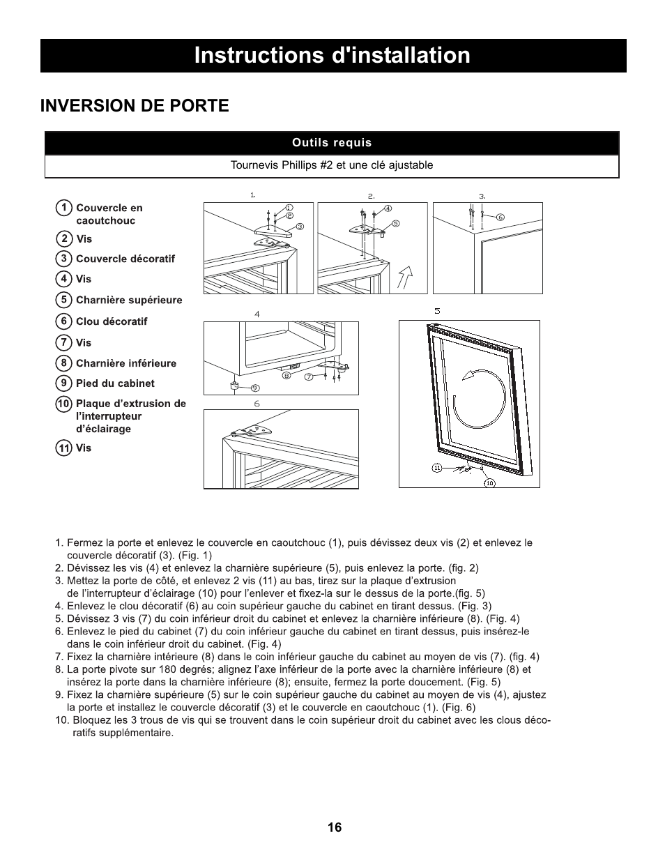 Instructions d'installation | Danby DBC434A1BSSDD User Manual | Page 18 / 33