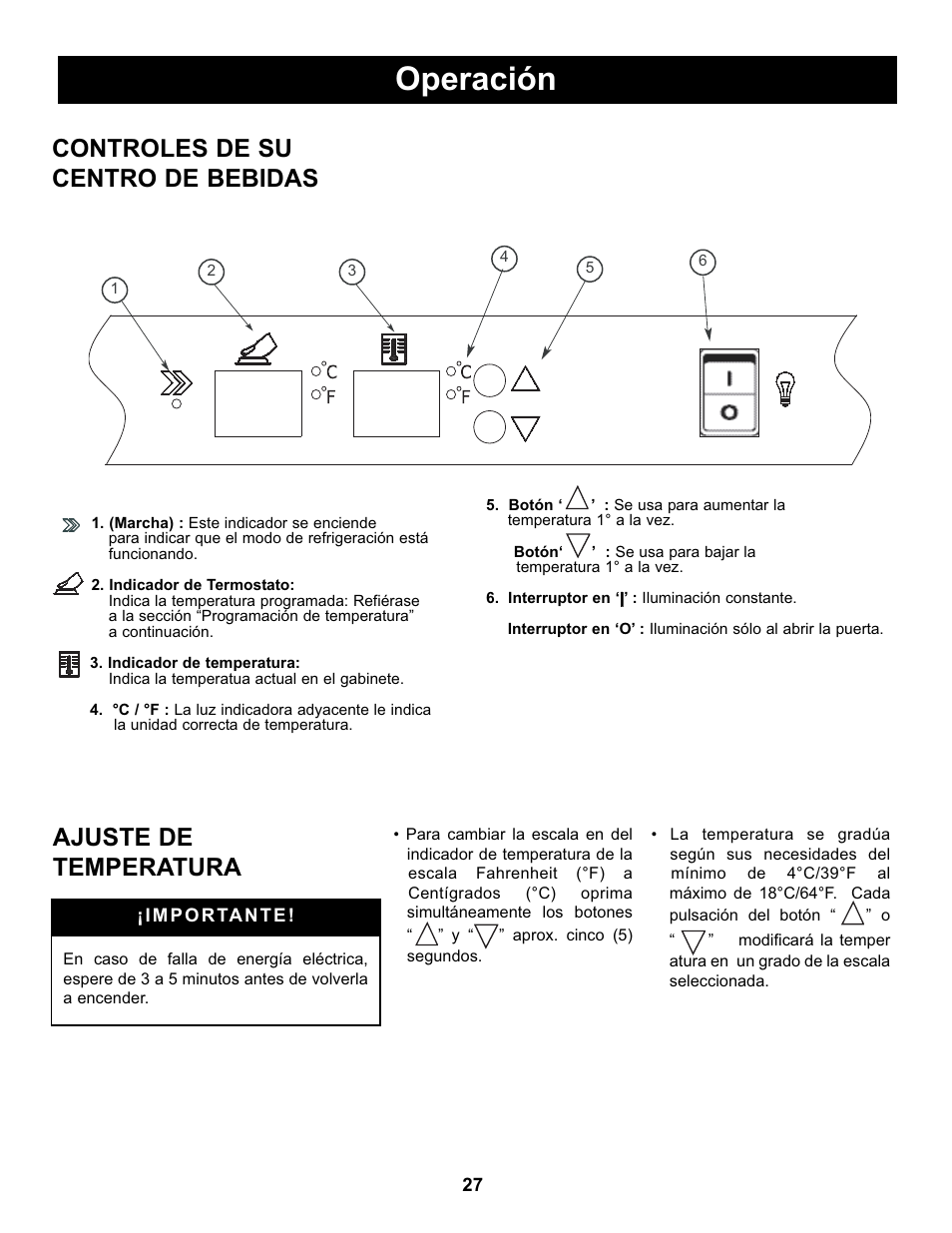 Operación | Danby DBC434A1BSSDD User Manual | Page 29 / 33