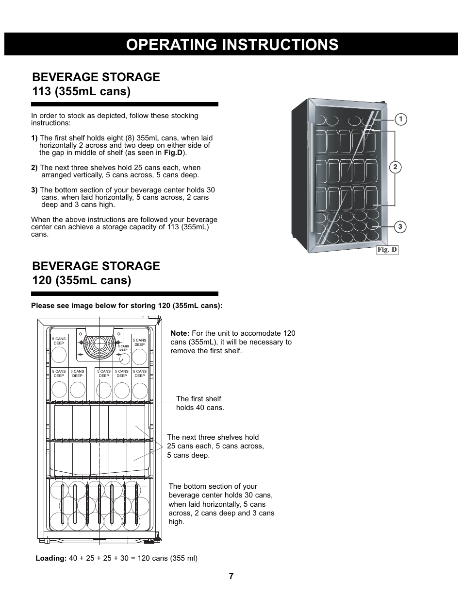 Operating instructions | Danby DBC93BLSDD User Manual | Page 8 / 30