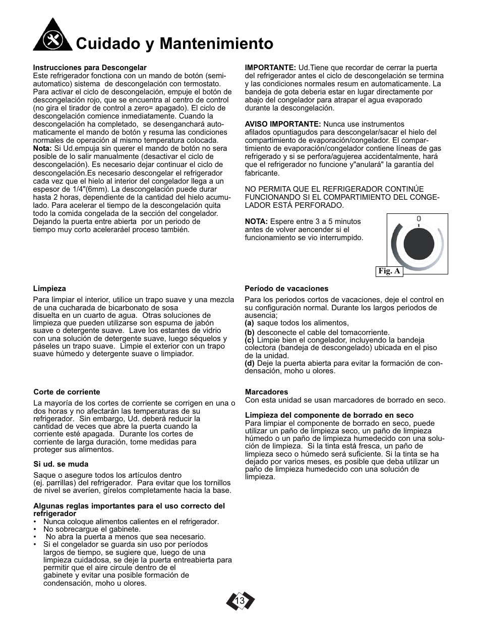 Cuidado y mantenimiento | Danby DCR016A3WDEDB User Manual | Page 14 / 17
