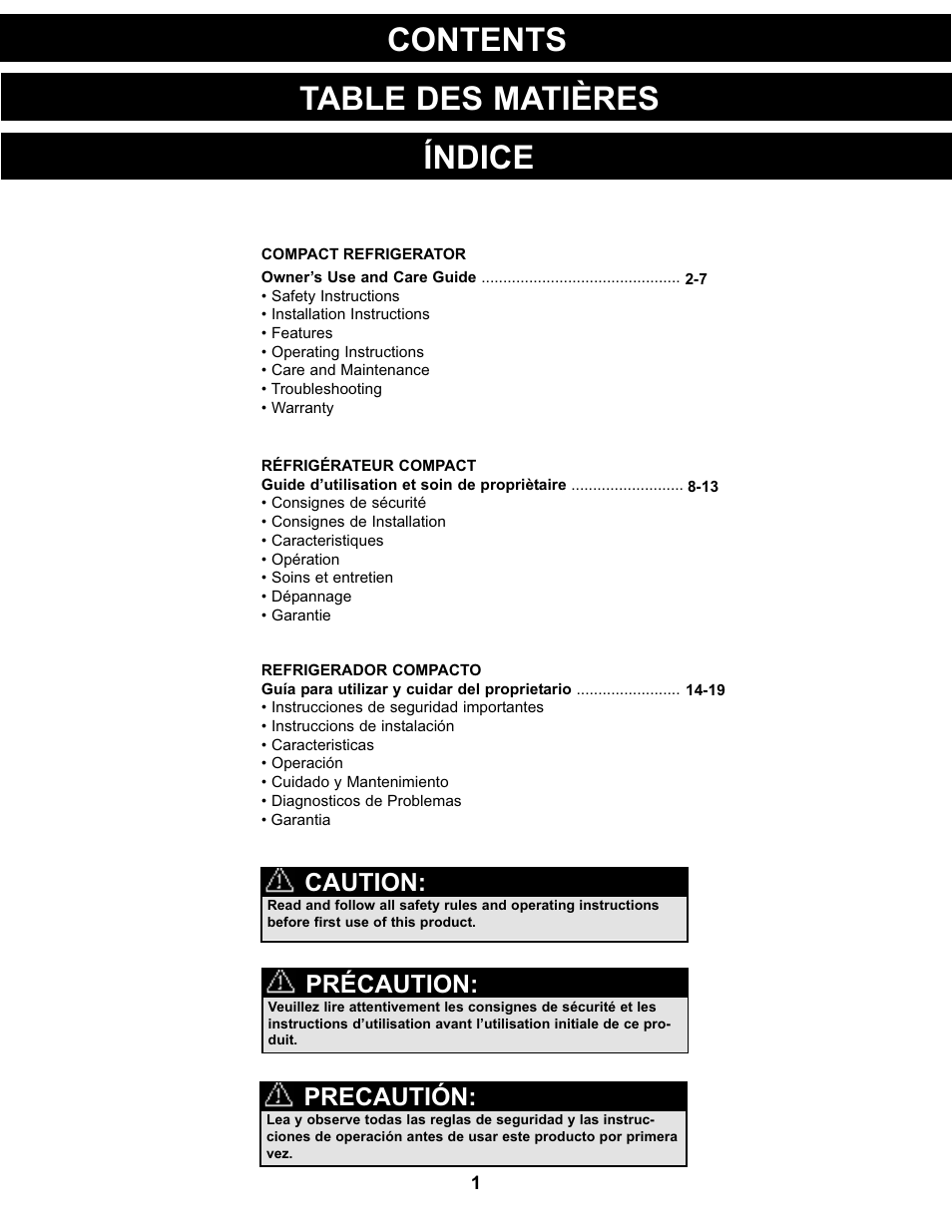 Danby DCR032A2WDD User Manual | Page 2 / 21