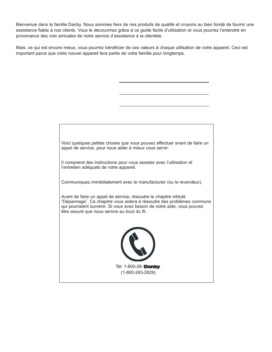 Bienvenue, Besoin d'aide | Danby DCR033B1BDB User Manual | Page 18 / 46
