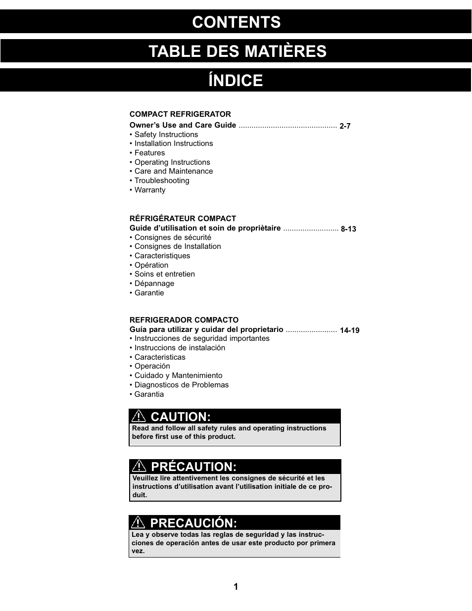 Danby DCR044A2WDD User Manual | Page 2 / 21