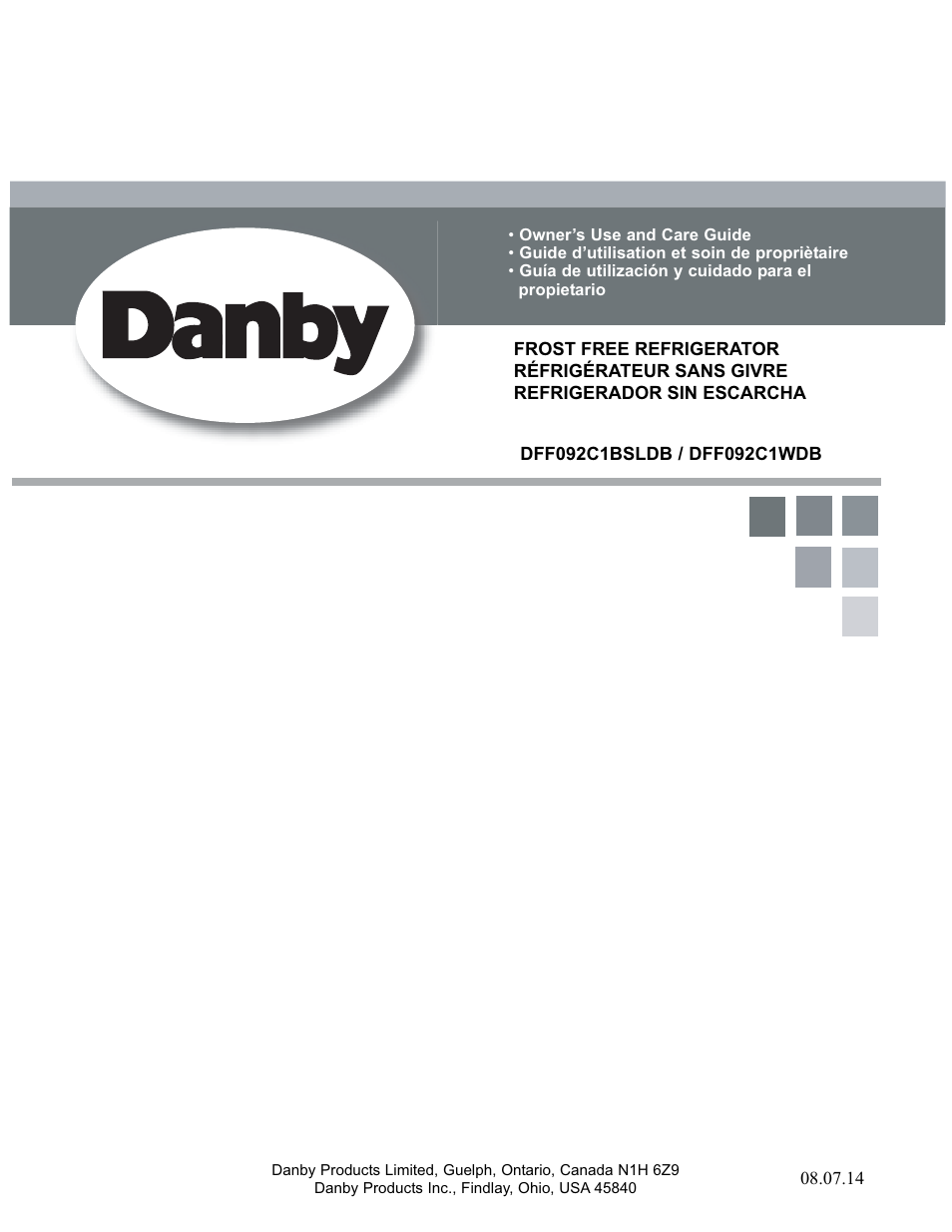 Danby DFF092C1WDB User Manual | 32 pages