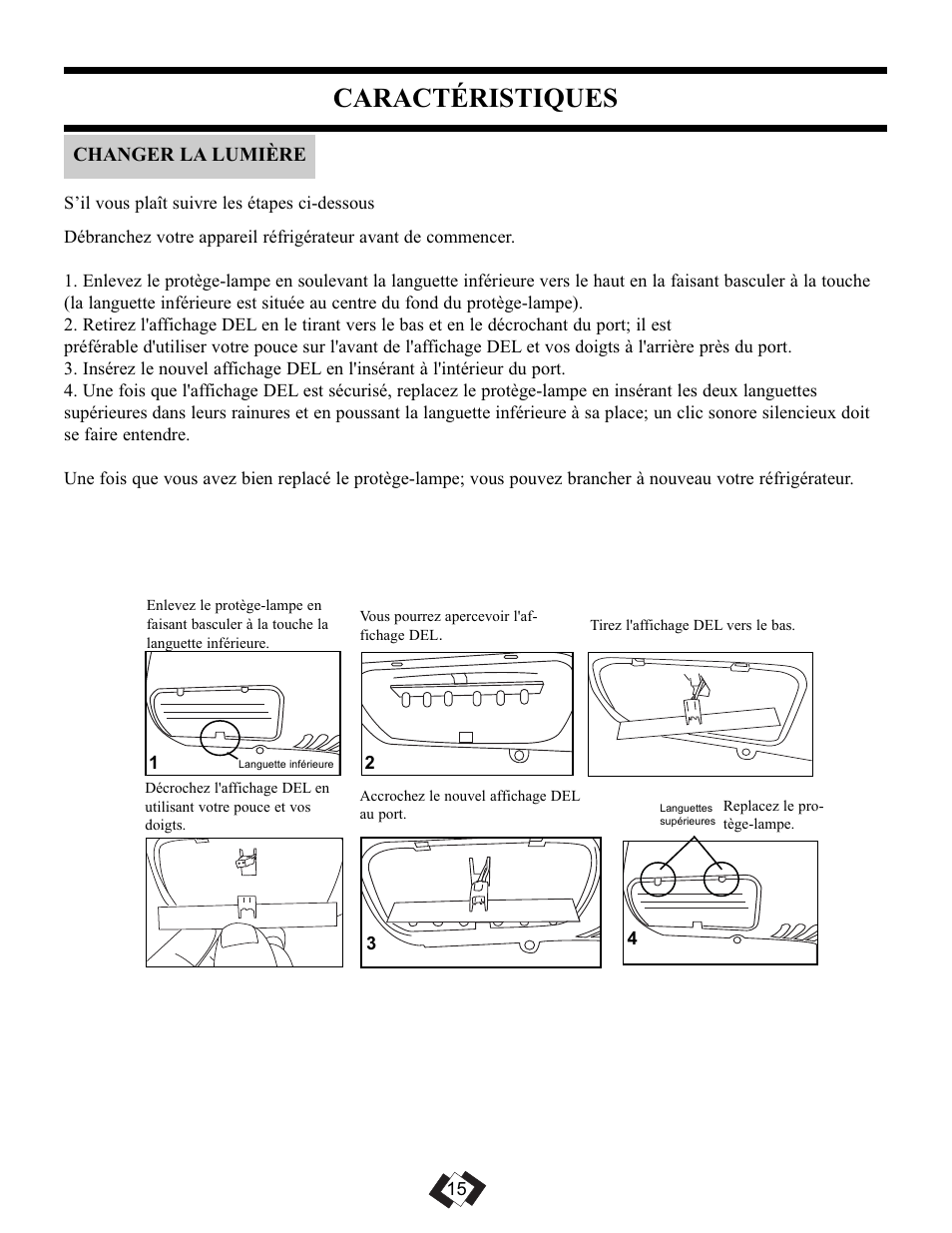 Caractéristiques | Danby DFF092C1WDB User Manual | Page 17 / 32