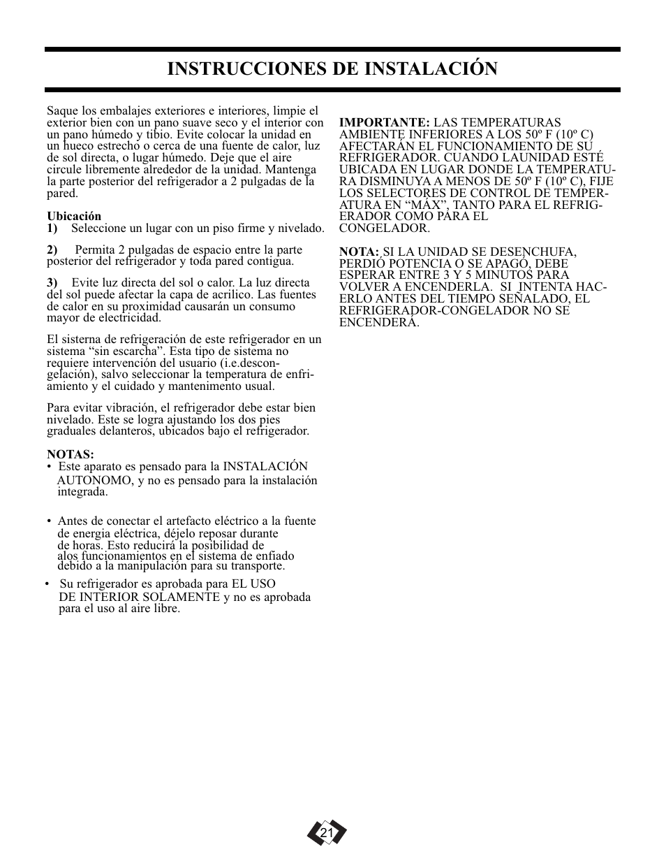 Instrucciones de instalación | Danby DFF092C1WDB User Manual | Page 23 / 32