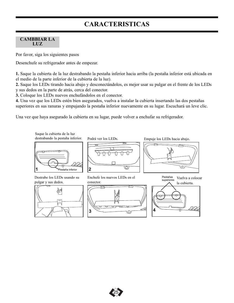 Caracteristicas | Danby DFF092C1WDB User Manual | Page 27 / 32