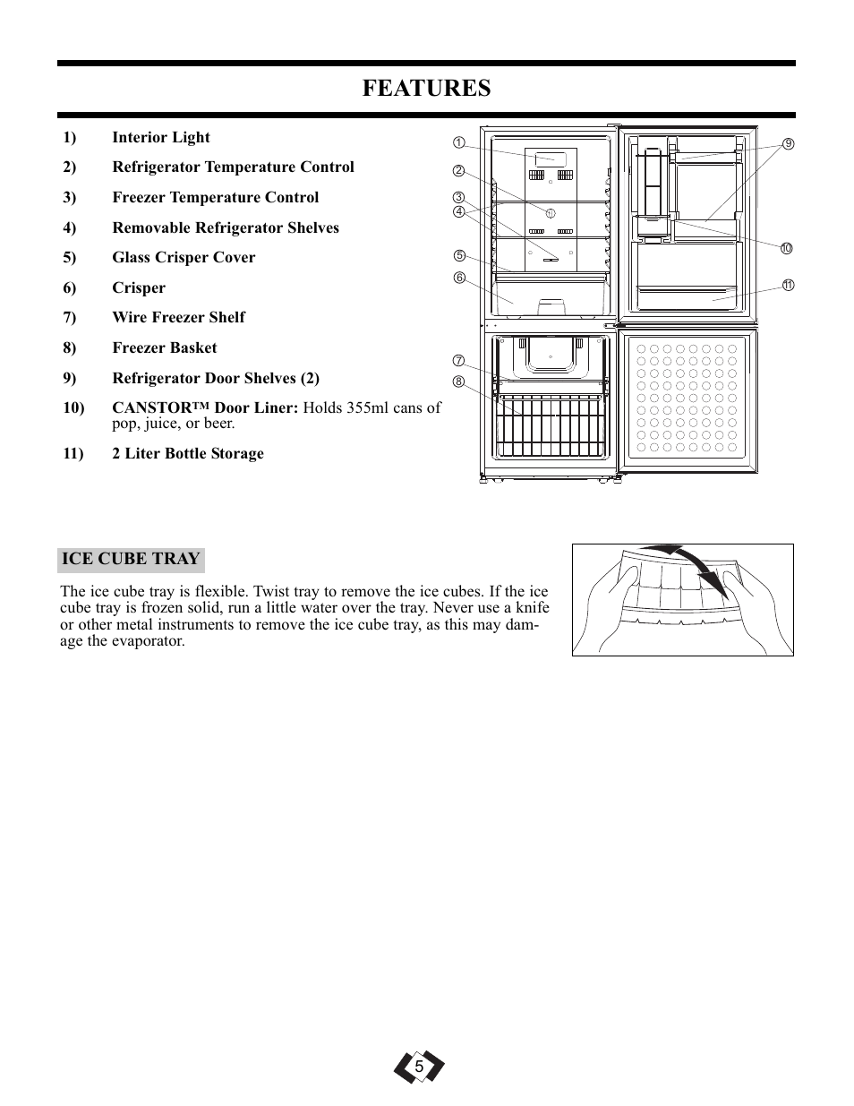 Features | Danby DFF092C1WDB User Manual | Page 7 / 32